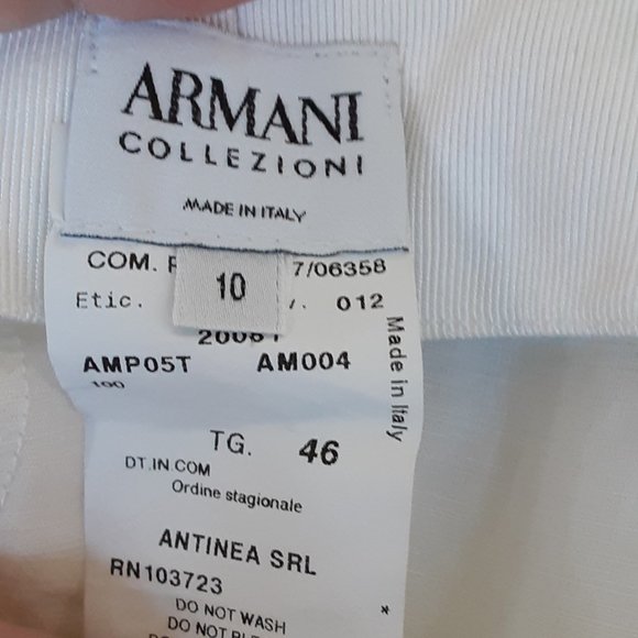 GIORGIO ARMANI WHITE LINEN BLEND PANTS SIZE 10 WOMAN'S (SEE PHOTO ) - Picture 6 of 7